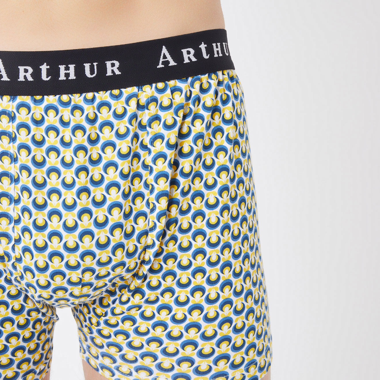 Arthur Boxer imprimé jaune/bleu