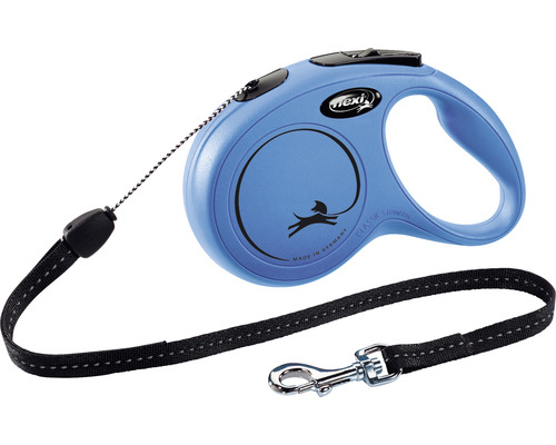 Flexi New Classic hondenriem, touw maat S, 8 m, blauw