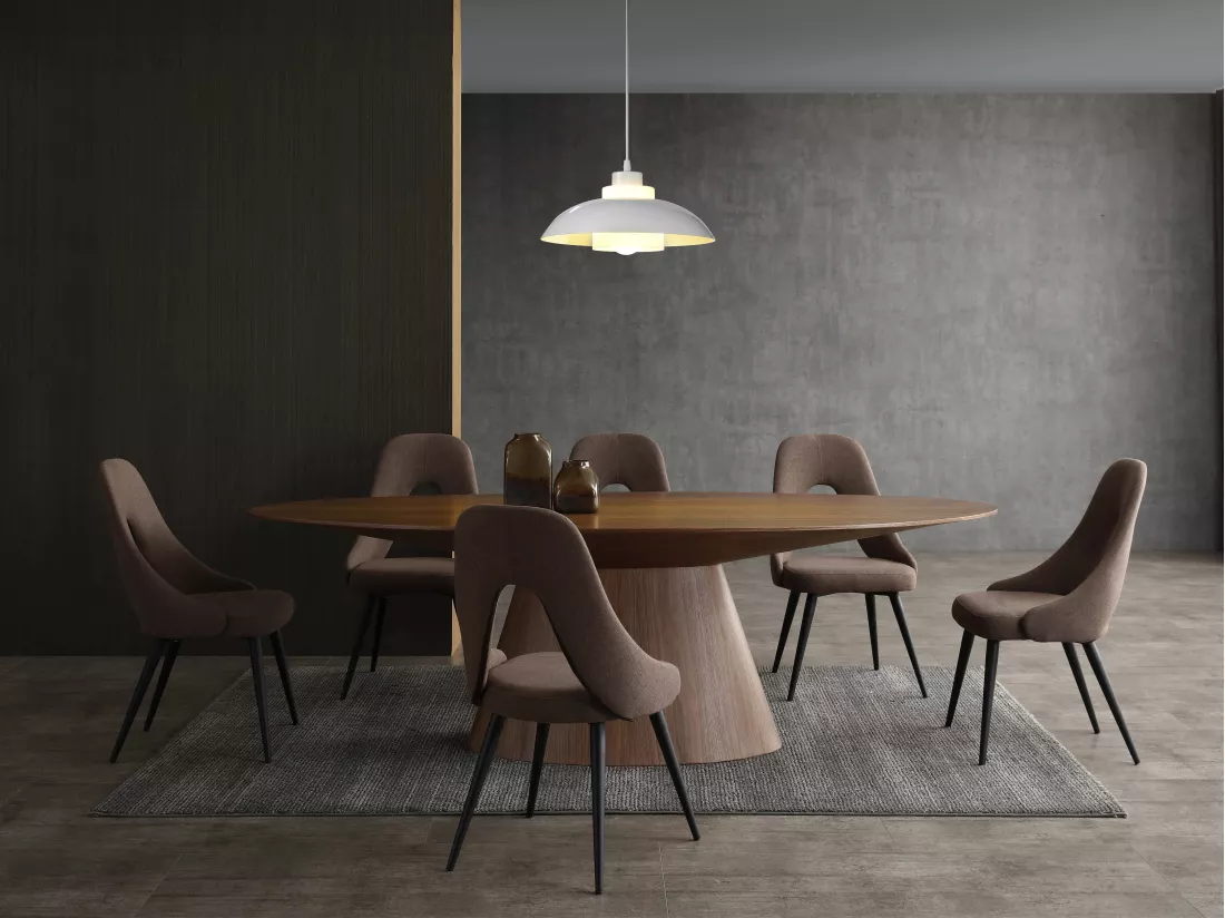 Suspension en métal - D. 34 x H. 120 cm - Blanc - BRILIVA