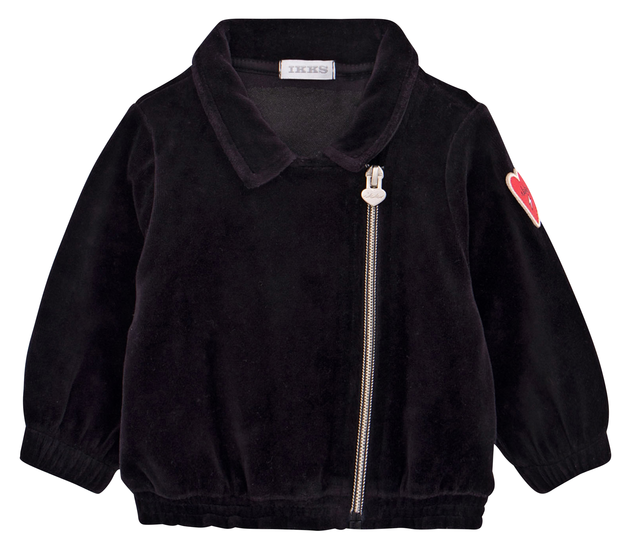Cardigan col classique droit en coton mélangé | Noir