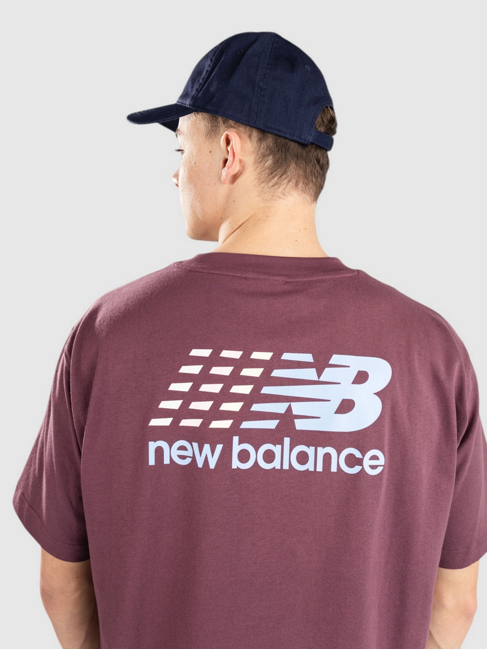 New Balance Athletics Multi Color Logo T-Shirt faded plum