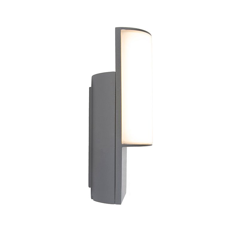 Moderne buitenwandlamp donkergrijs incl. LED - Harry