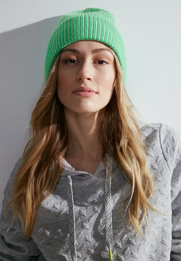 Strickmütze - celery green