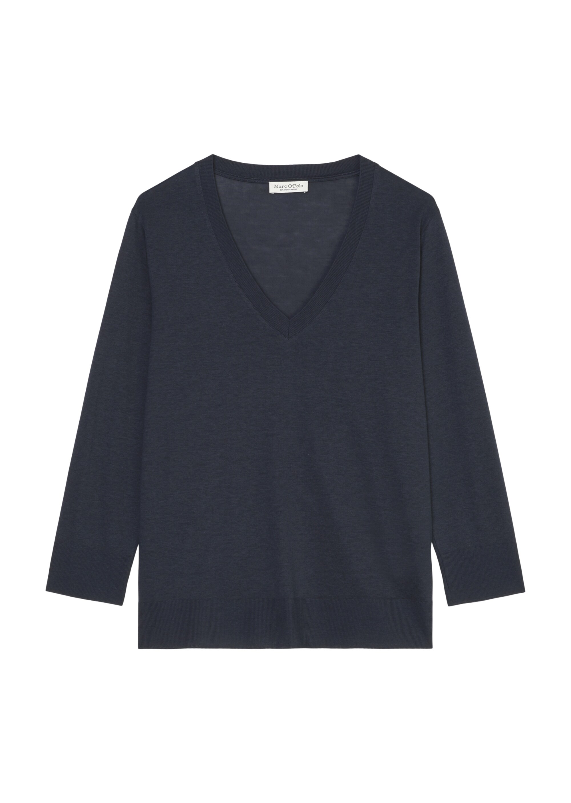 Luxury V-Neck-T-Shirt loose aus Tencel™ Lyocell-Baumwolle-Mix