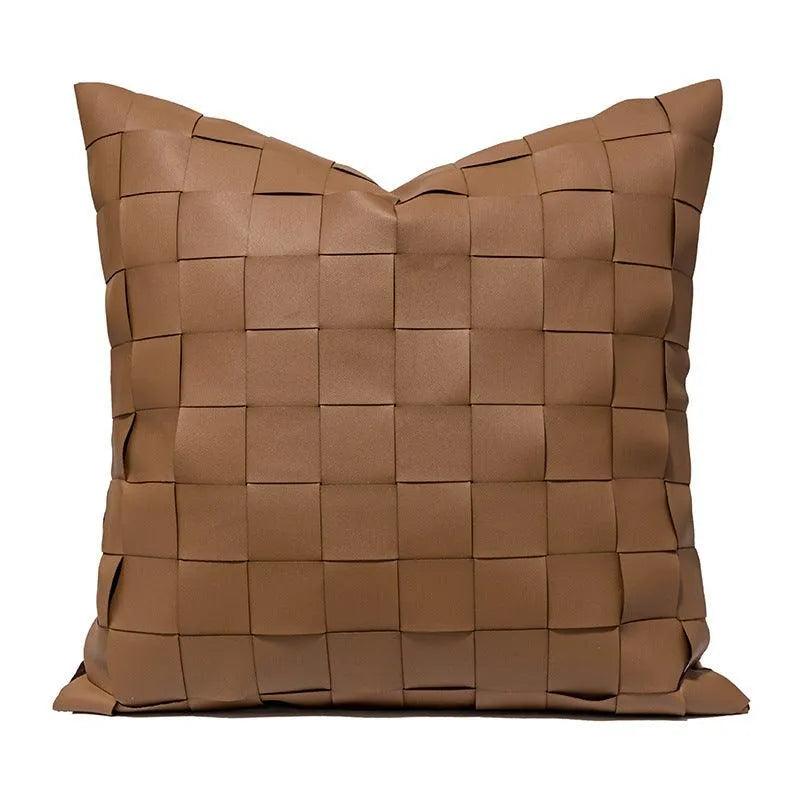 No.1 Nordic Knitted Leather Pillow Cases | Modern Home Decorative Cushion Cover
