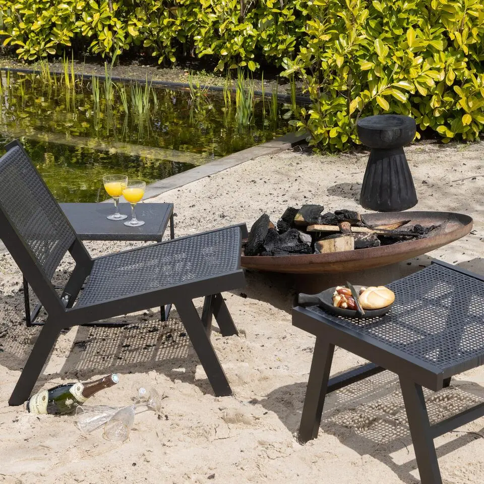 WOOOD Bikkel Kruk - Hout - Naturel - 40x28x28