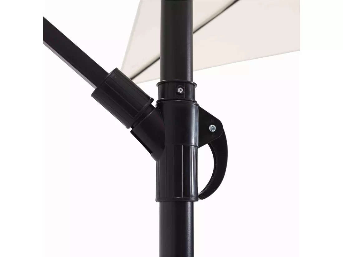 Parasol déporté 3x3m aluminium écru - Genova