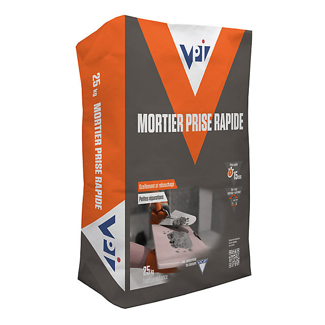 Mortier prise rapide rénovation VPI 25kg