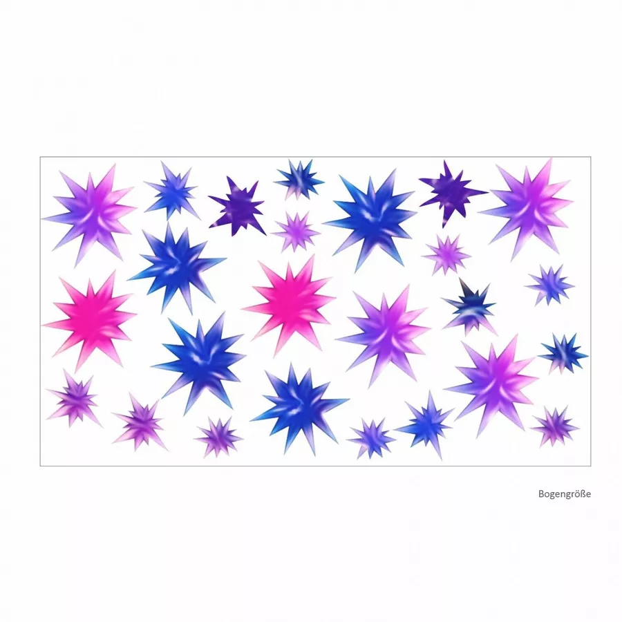 Nikima Wandtattoo 230 Wandtattoo Sterne lila pink bunt