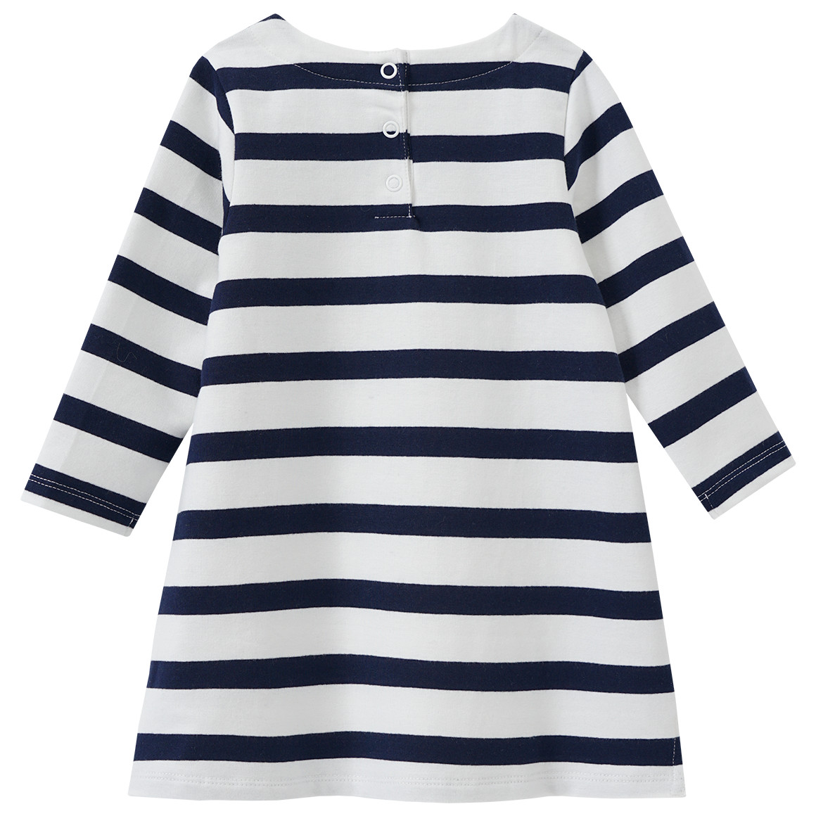 Topomini Baby Sweatkleid mit Einhorn-Motiv weiss / dunkelblau