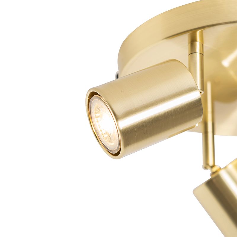 Moderne plafondlamp messing verstelbaar rond 3-lichts - Java