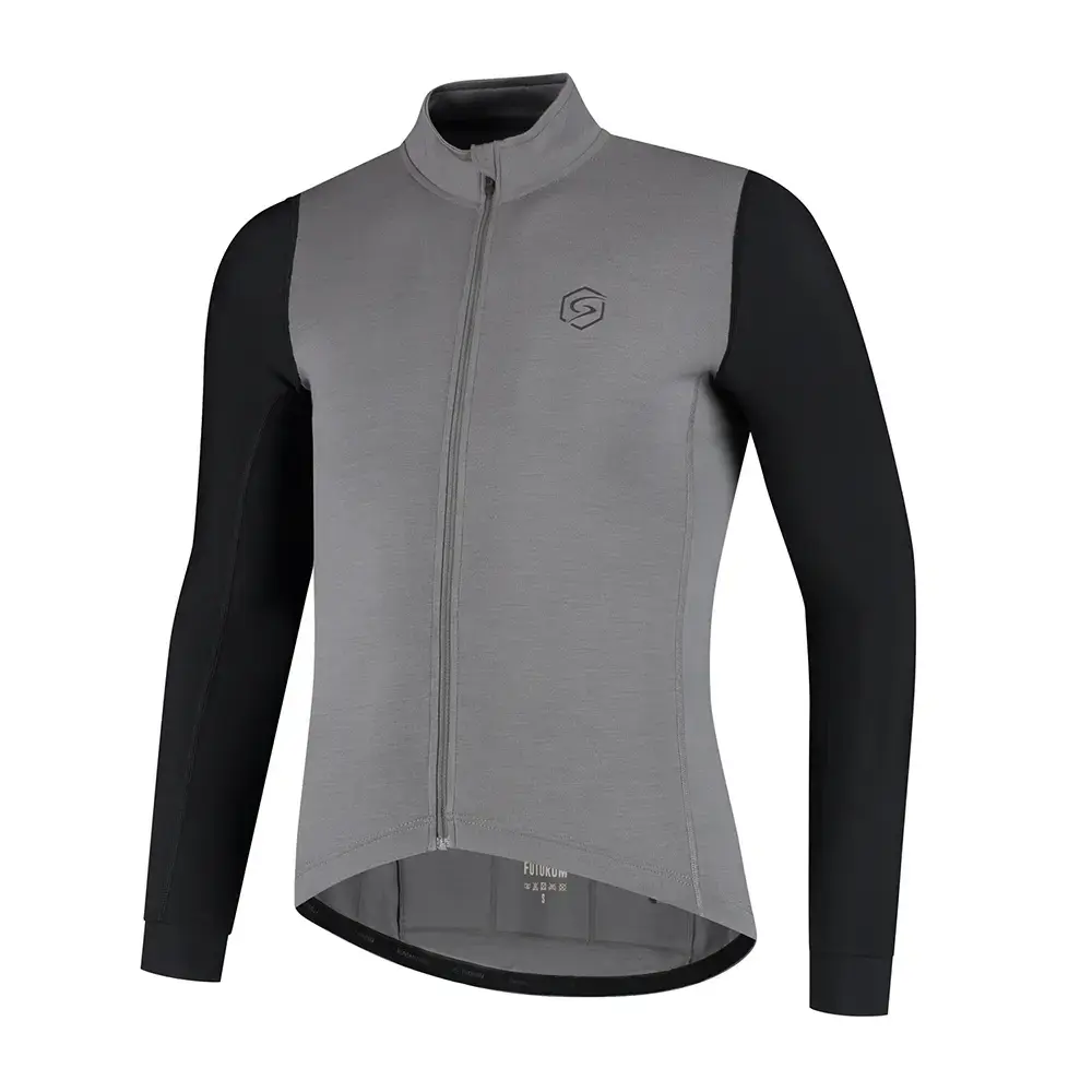 FUTURUM JORIS PRO Merino Fietsshirt Lange Mouwen Grijs Heren