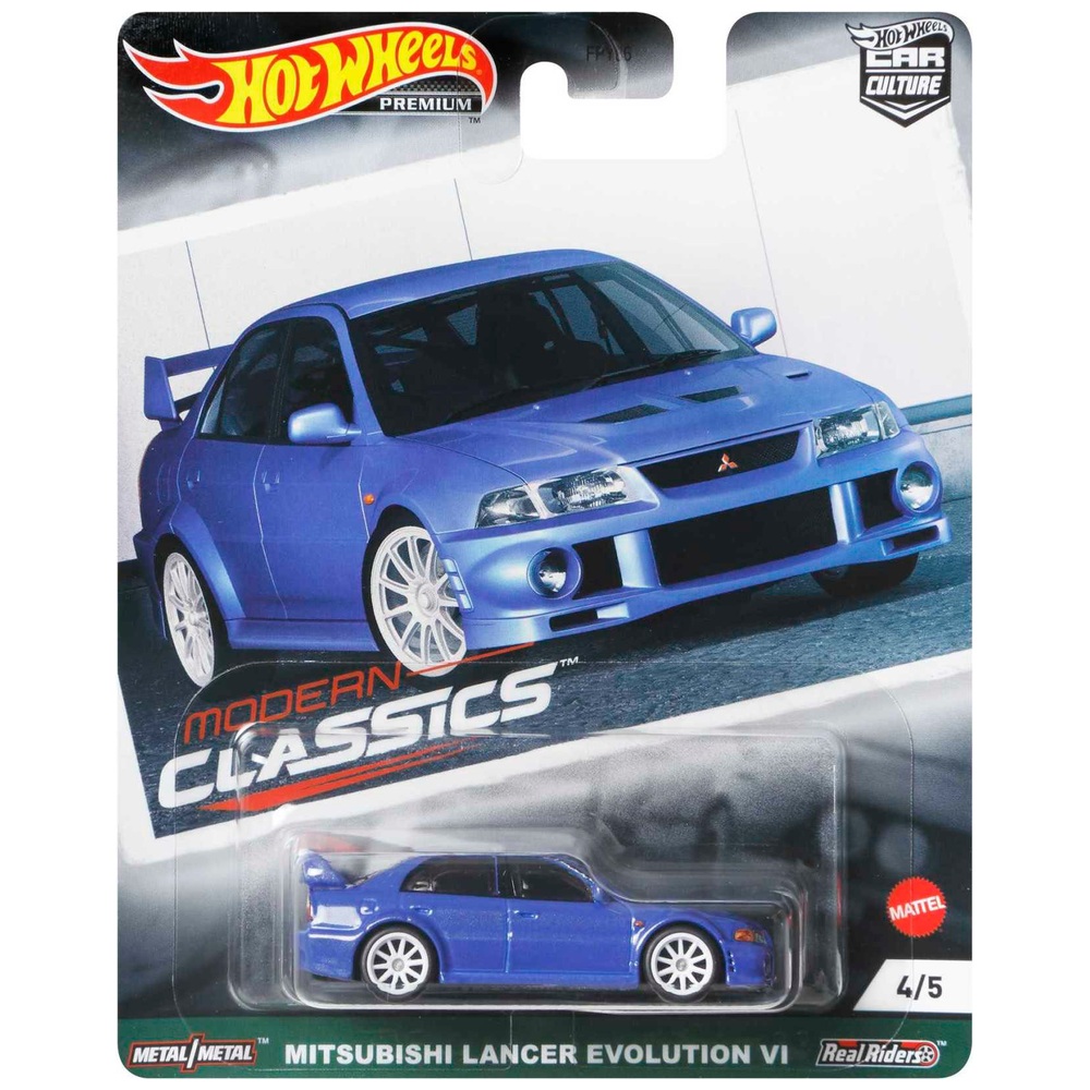 Hot Wheels Premium Car Culture Mitsubishi Lancer Evolution VI Fahrzeug im Maßstab 1:64 aus Druckguss