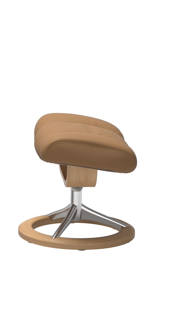 Stressless® Wing (M) Signature krakk Hud Paloma Spesial Taupe og Signature understell i eikbeiset og alu