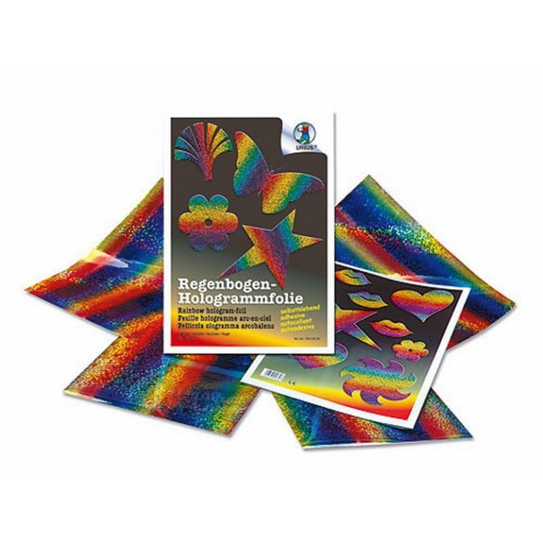 Bastelmappe Hologrammfolie, selbstklebend