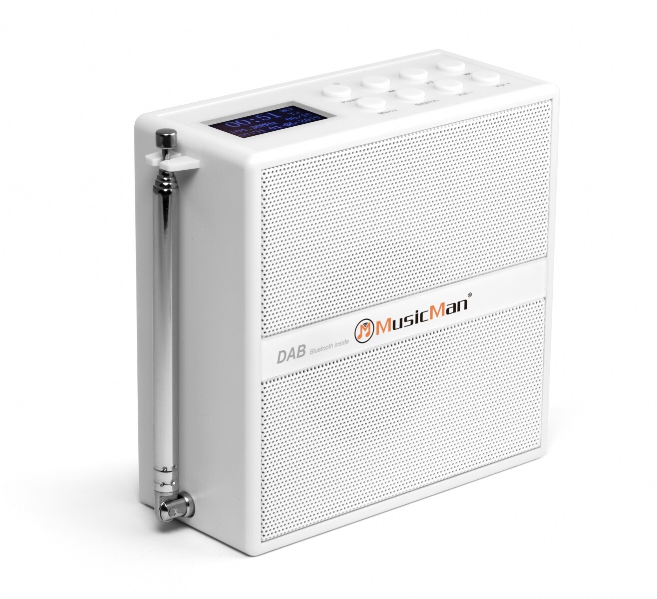 MusicMan DAB+ Socket Soundstation BT-X51 Portabler Lautsprecher FM-Radio, Bluetooth AUX–IN