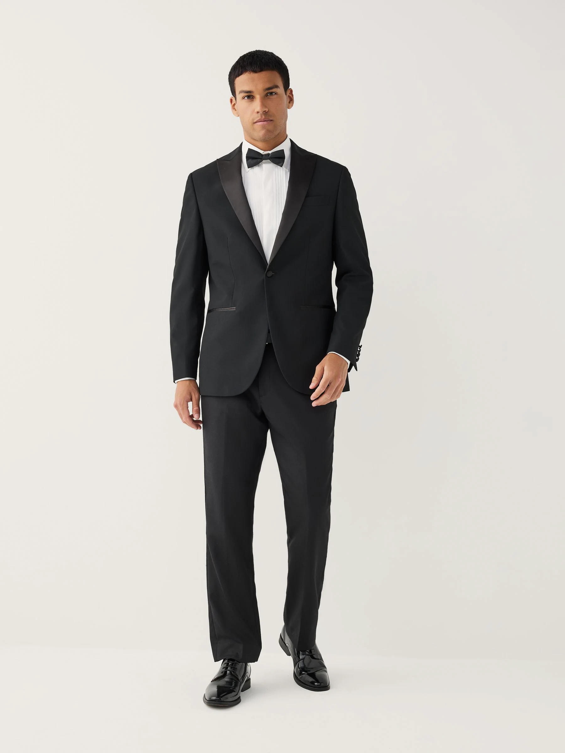 Wit - Normale Pasvorm - Occasion Pleated Bib Double Cuff Dress Shirt