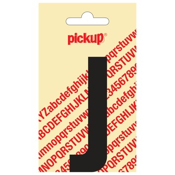 Pickup plakletter J zwart mat 90 mm