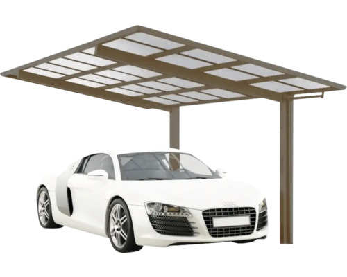 Ximax Linea Type 60 enkele carport, geanodiseerd aluminium, speciale lengte + speciale breedte XS 243,1 x 555,8 cm, brons