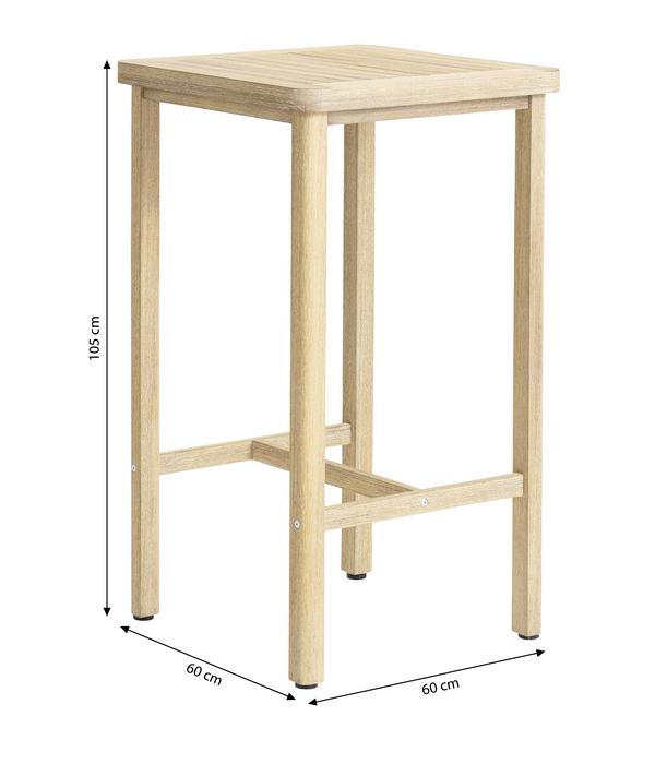 Dehner Bartisch Mauritius, ca. B60/H105/T60 cm