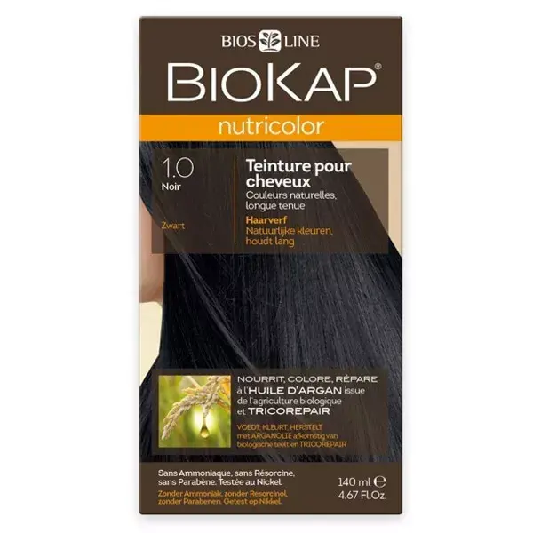 Biokap Nutricolor Tinta para Cabelo 1.0 Preto 140ml