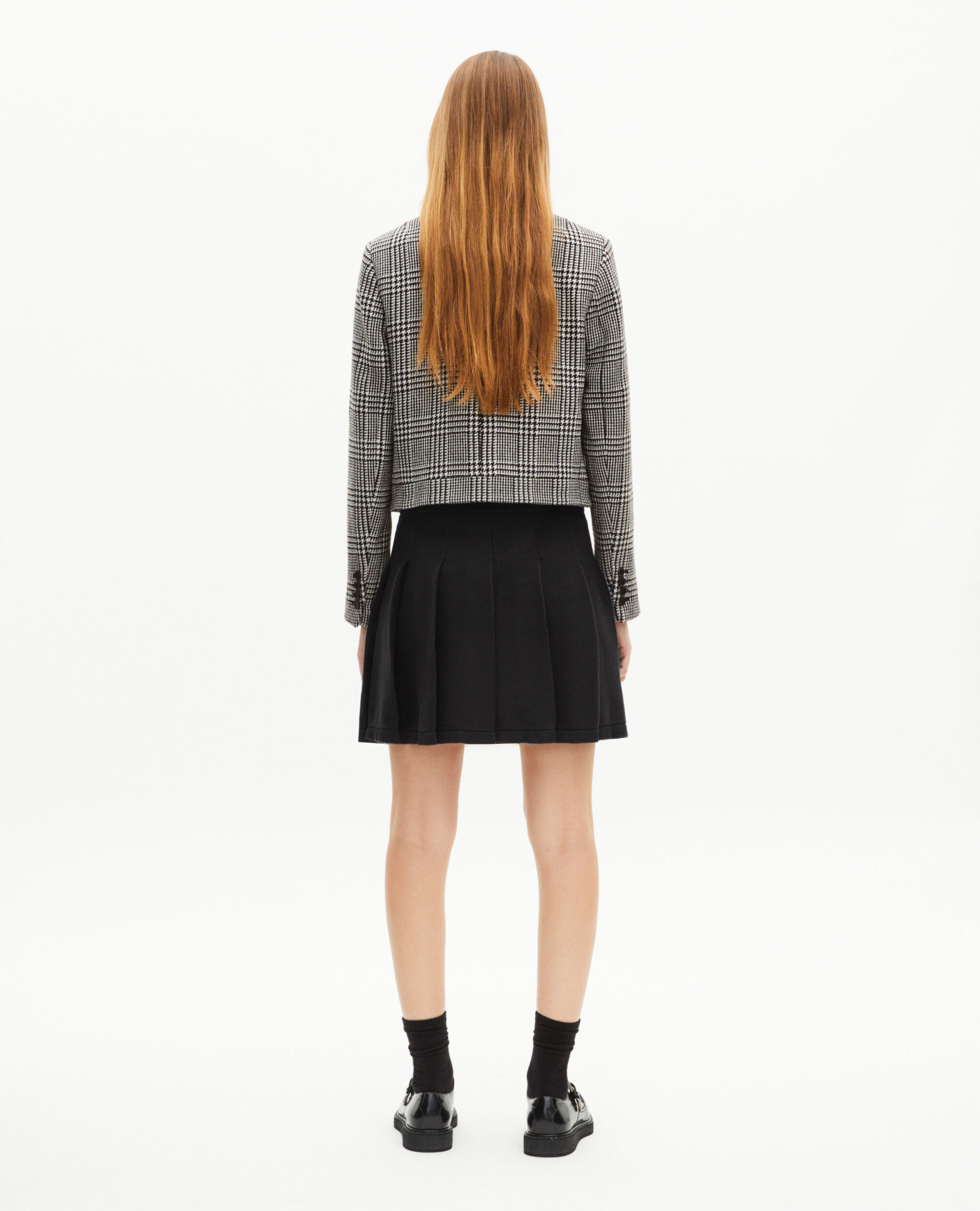 Jupe courte en maille noire