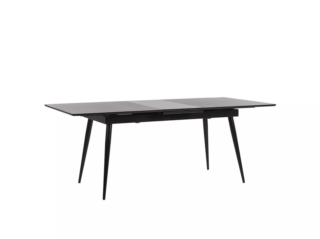 Table de salle à manger extensible MALDON Noir 160/200 cm 90 cm