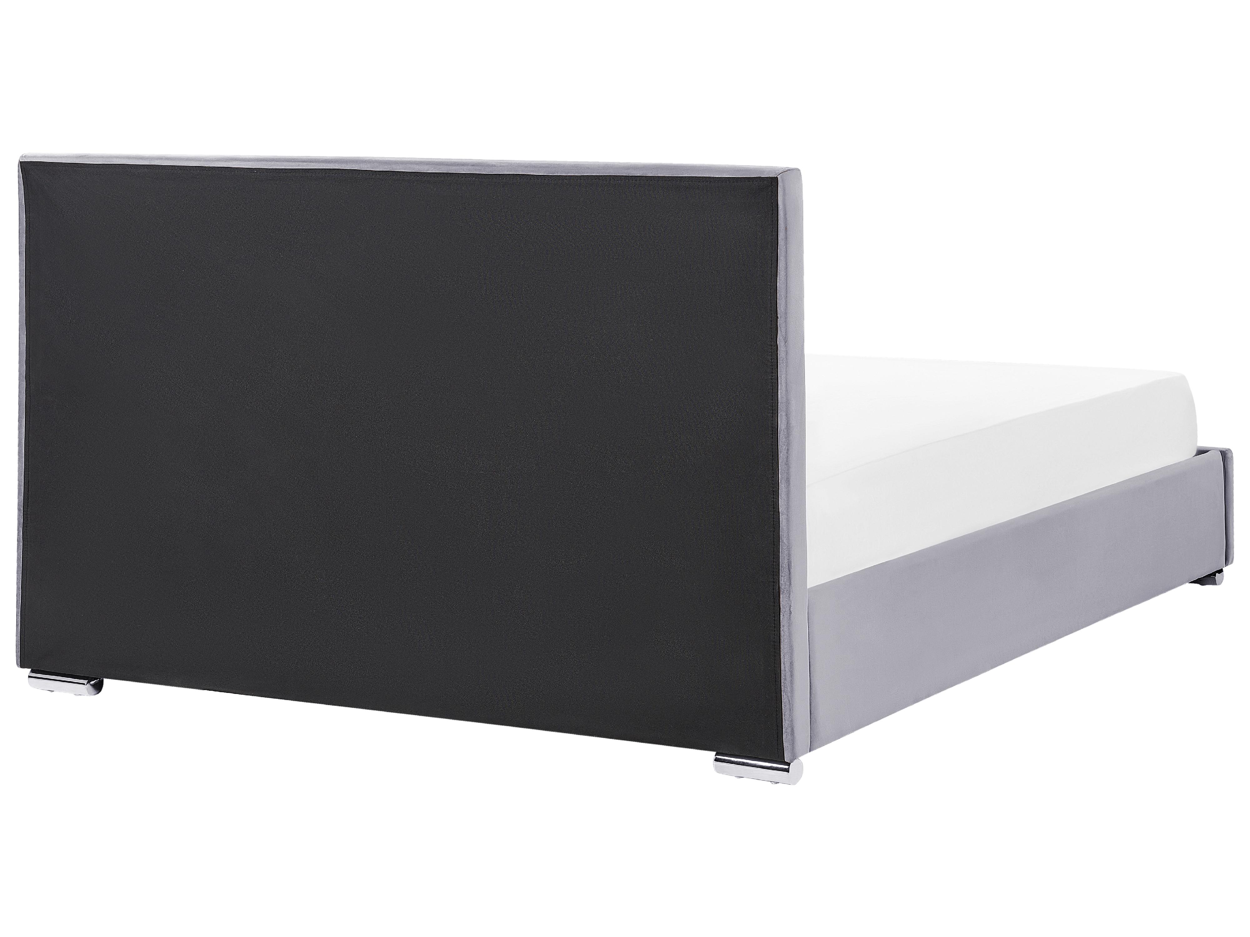 Bed met opbergruimte Fluweel ROUEN 180 x 200 cm Donkergrijs