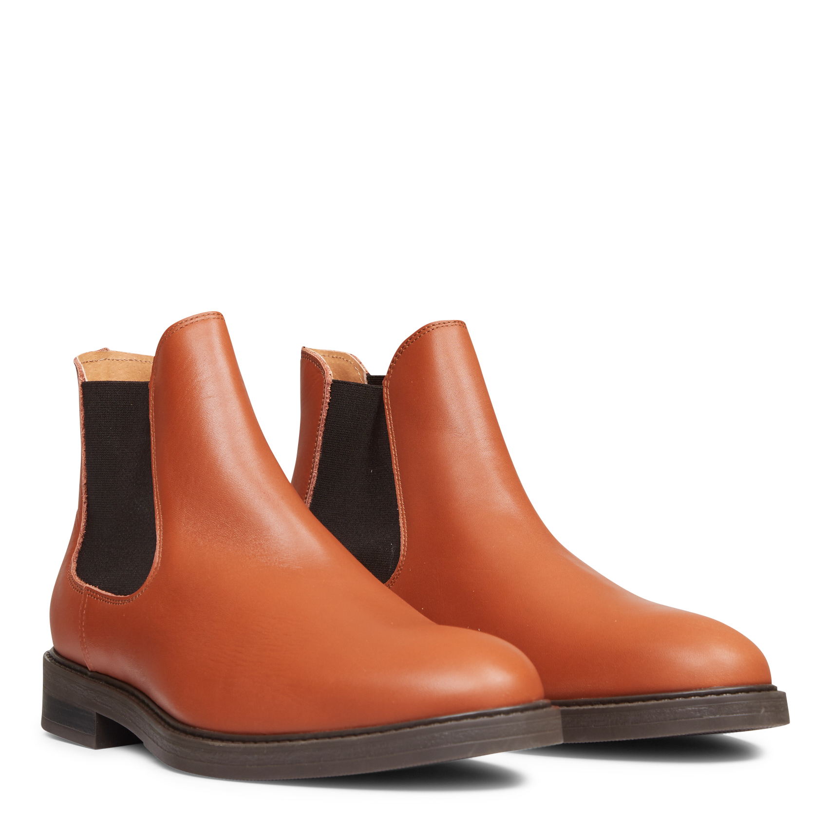 BLAKE - Chelsea boots élastiqués en cuir | Marron
