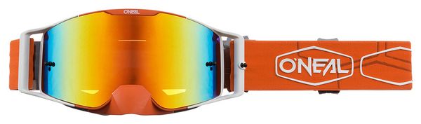 Masque O'Neal B-30 Hexx V.22 Orange/Blanc - Radium Rouge