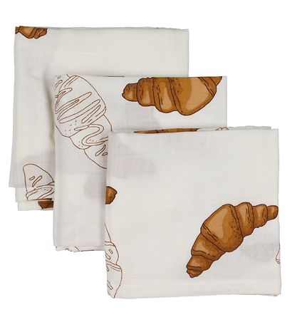 VACVAC Spucktücher - Muslin - 3er-Pack - BIG Croissant Love