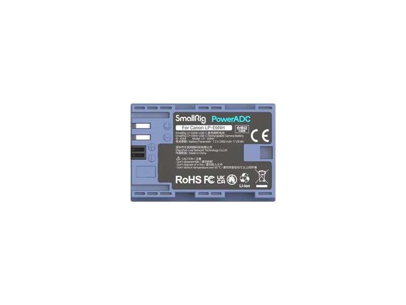 Smallrig Digitalkamera-Akku LP-E6NH USB-C USB-C aufladbare Kamerabatterie
