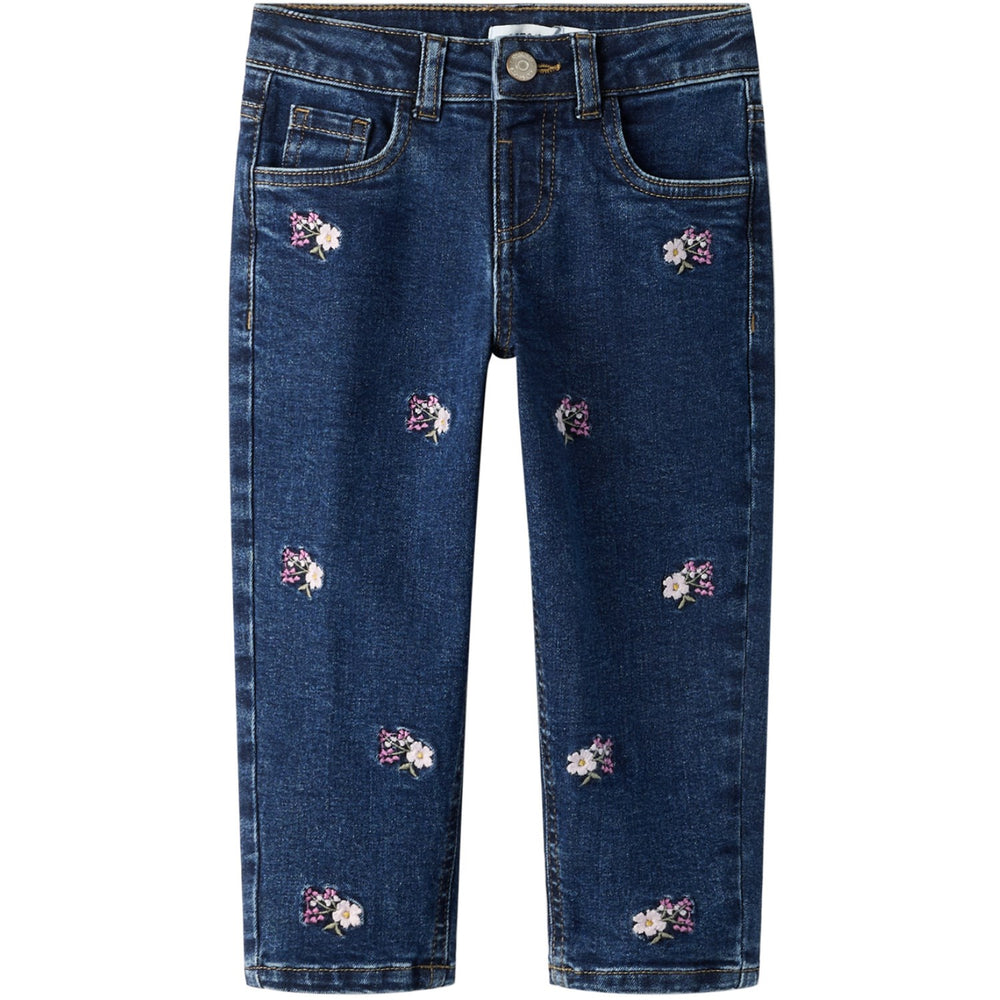 Køb Name It Denim Blue Emb Nmfbella Mom Emb Jeans 1224-Fr Noos