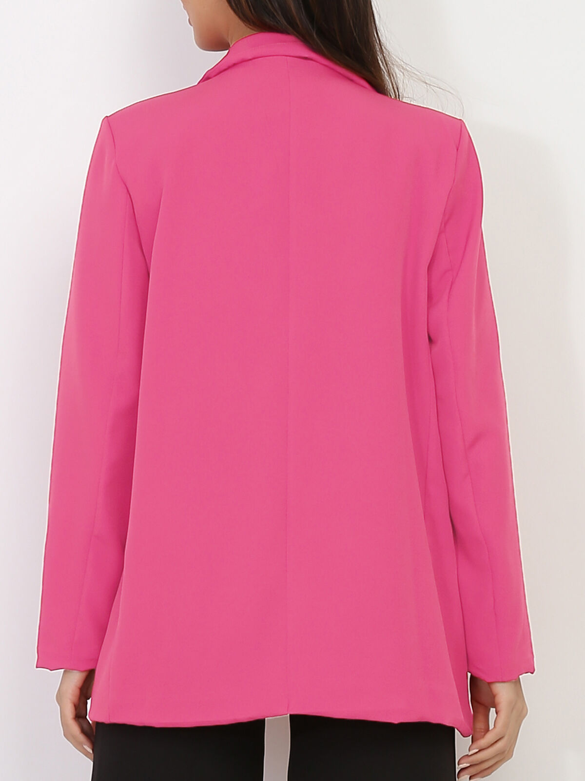 Blazer oversize à boutons- Fuchsia