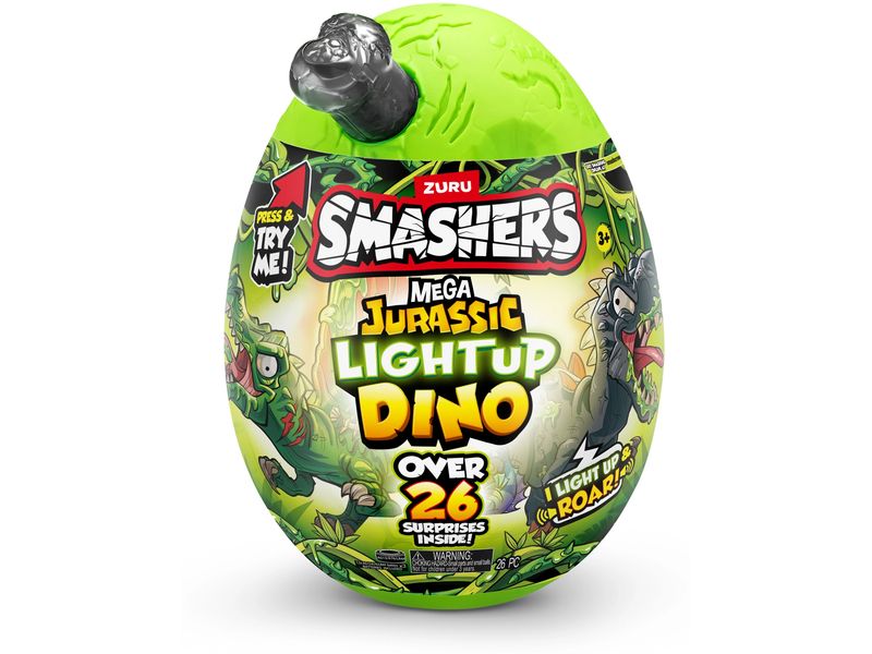Zuru Sammelfigur Smashers Mega Jurassic Light up Dino assor Spielzeugfigur