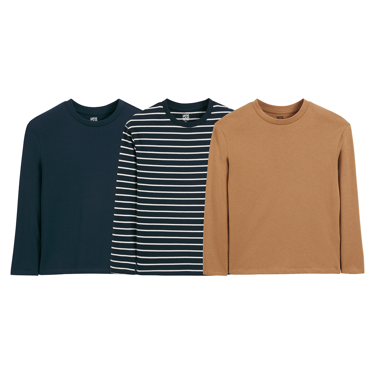 COLEÇÃO LA REDOUTE<br>Conjunto de 3 camisetas de manga comprida