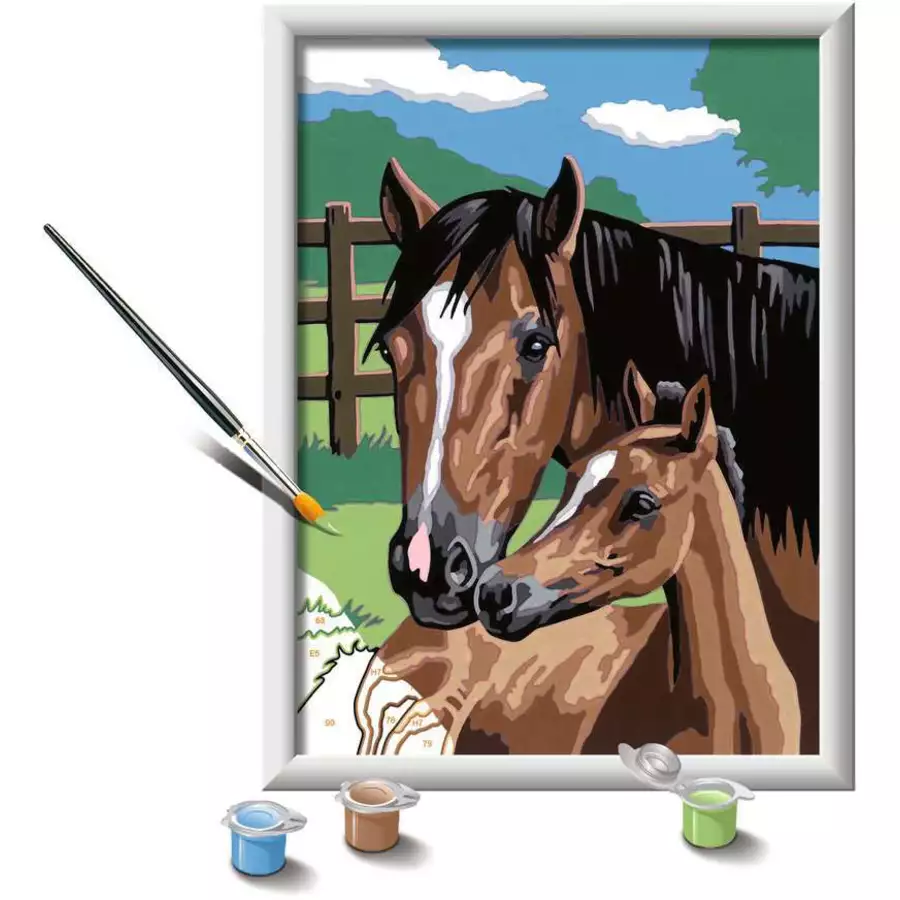 Ravensburger Pferd mit Fohlen bunt