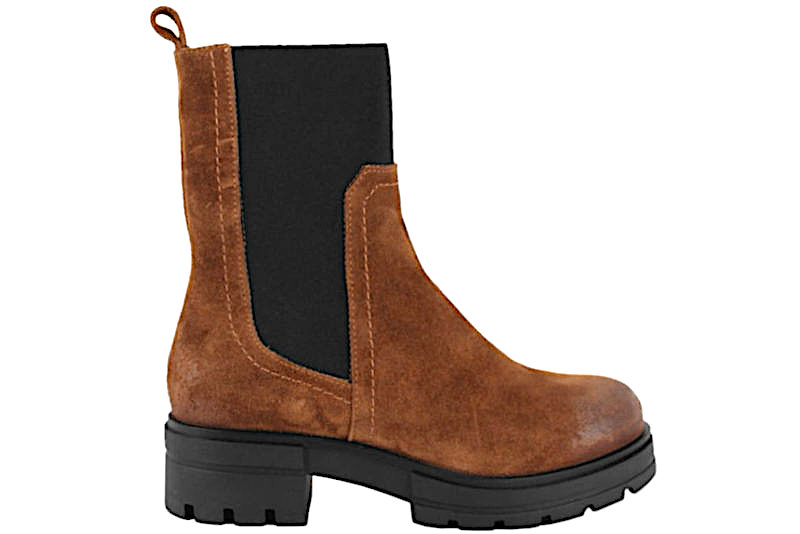 BELLA MODA COGNAC STØVLE I RUSKIND