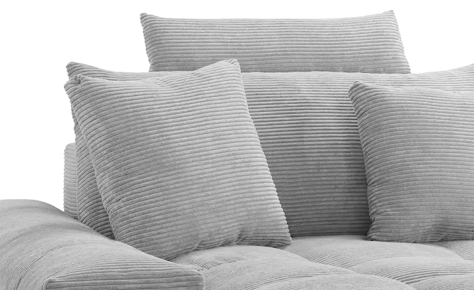 Ecksofa Hella links Hellgrau