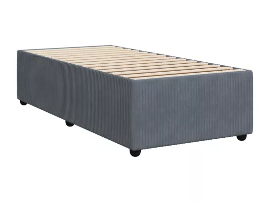 Sommier à lattes de lit et matelas Gris foncé 90x190 cm Velours
