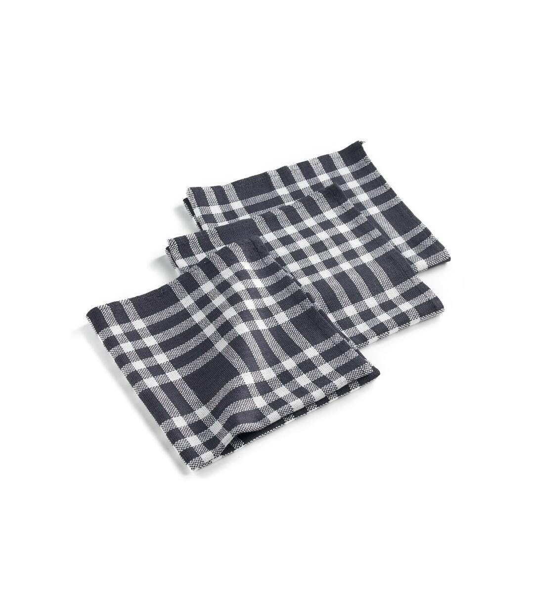 Lot de 3 Serviettes de Table Traditio 45cm Noir