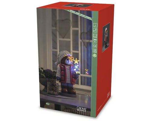LED-verlichte teddybeerfiguur Konstsmide 21 x 18 x 38,5 cm Veelkleurig