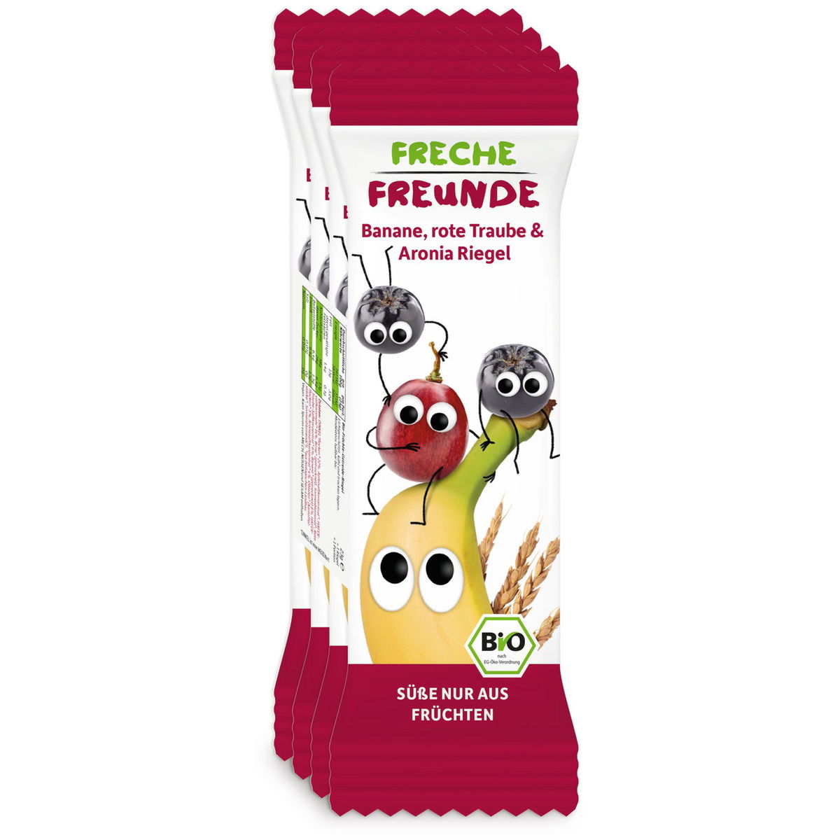 Freche FreundeFreche Freunde   Bio Riegel Banane Rote Traube und Aronia