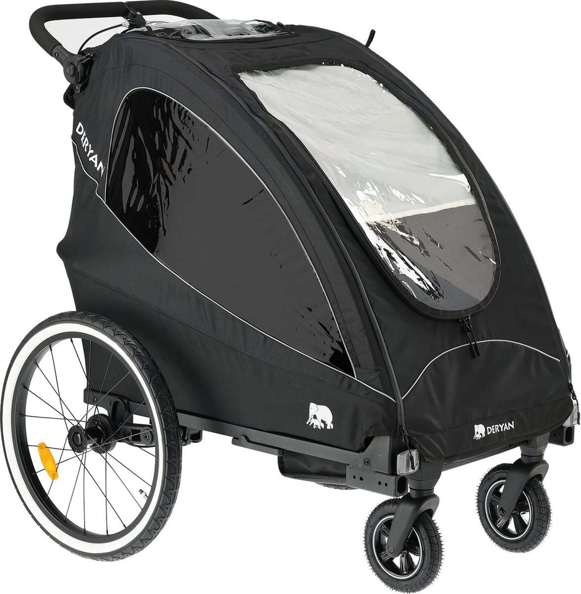 Deryan Luxe 3-in-1 fietskar - Black
