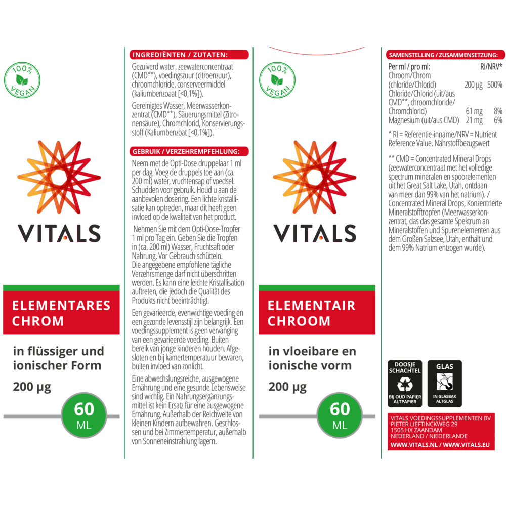 Vitals Elementair Chroom 60 ml