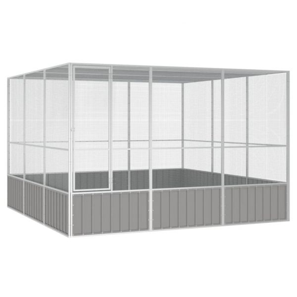 Gaiola Pássaros 302,5x324,5x211,5cm Aço Galvanizado Grey - 171553