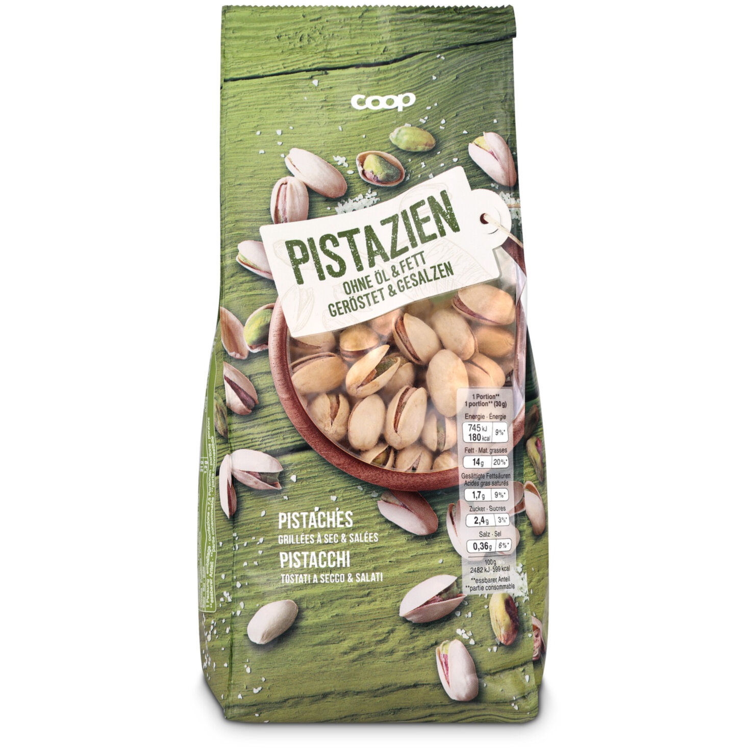 Pistazien geröstet & gesalzen, ohne Öl & Fett