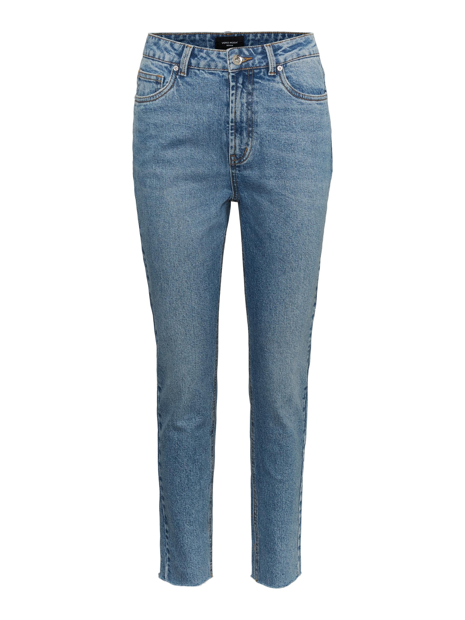 Vero Moda Straight-Jeans »VMBRENDA«, mit leicht ausgefranstem Saum, stonewashed für einen Used-Look