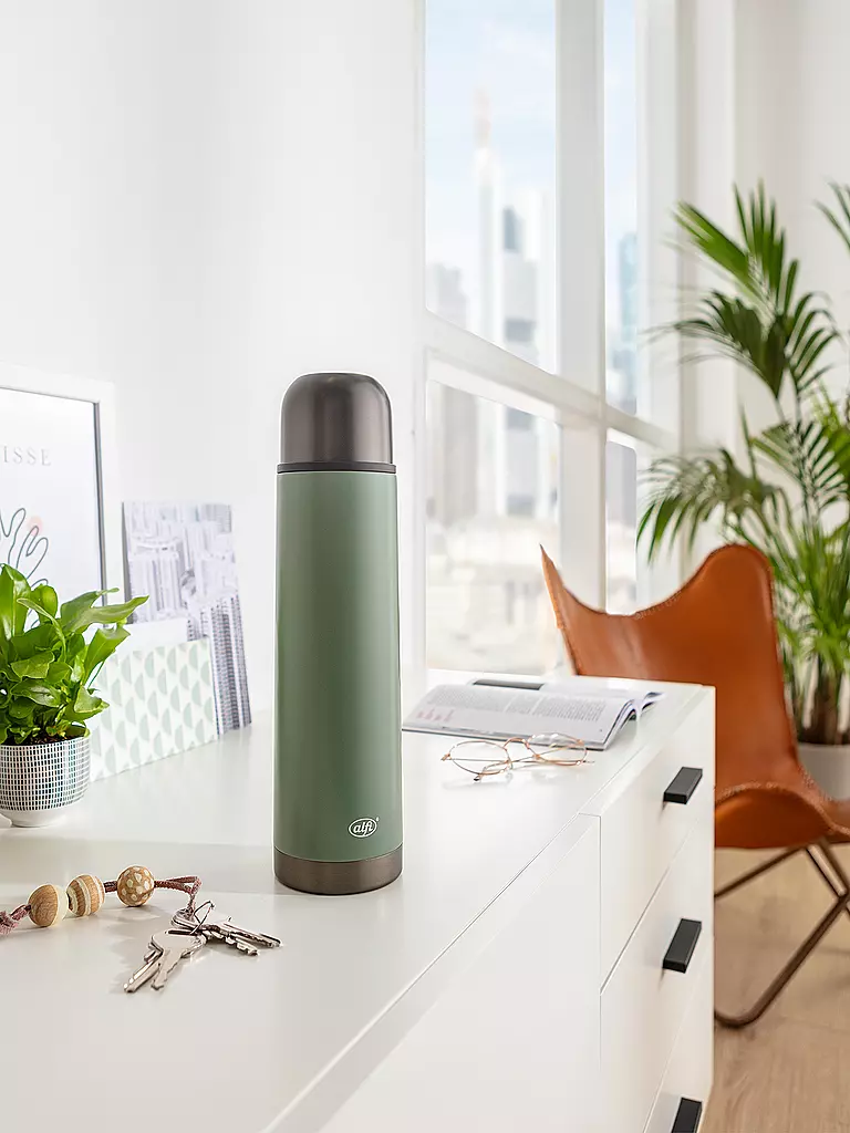 ALFI Isolierflasche - Thermosflasche 0,75l ISOTHERM ECO Pastel Forest mint