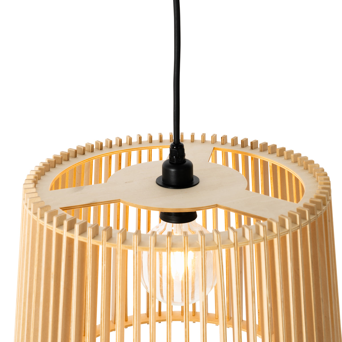 QAZQA Landelijke buiten hanglamp hout IP44 - Jayla